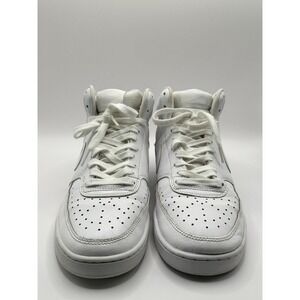 Nike Court Vision‎ Mid Sneakers White Leather Casual Shoes